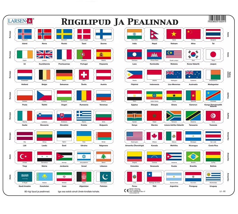 Pusle "Riigilipud ja pealinnad"