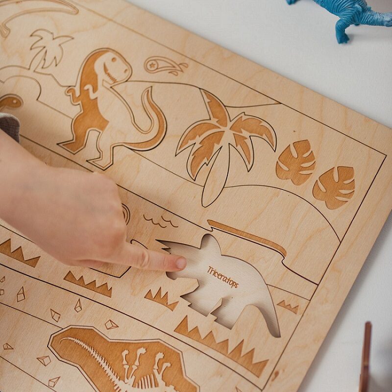 Dinosauruste kadunud maailmast puidust õppepusle