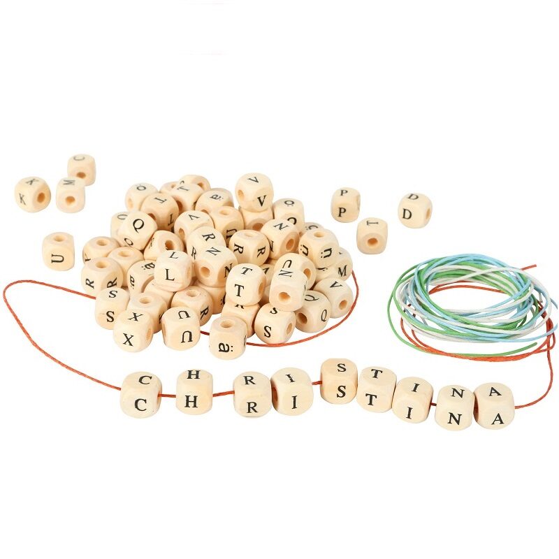 tähestiku nöörimismäng puidust