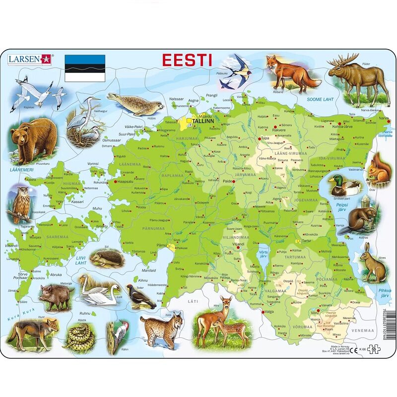 Eesti kaardiga pusle