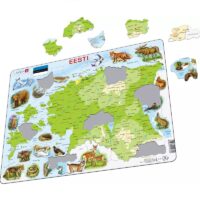 Eesti kaart ja metsloomad pusle