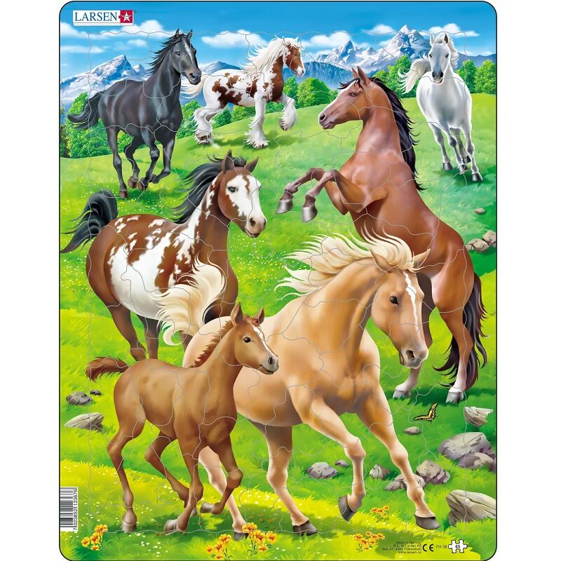 Hobused aasal realistlik pusle