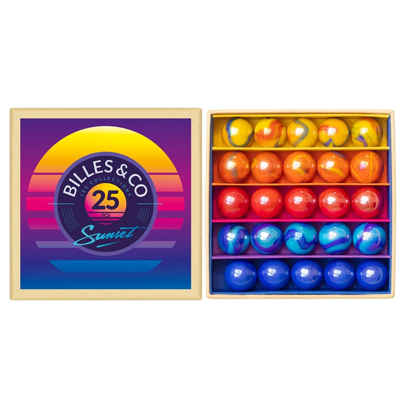 päikeseloojangu toonides klaaskuulid