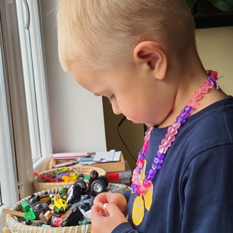 Helmeste ja pärlitega meisterdamise komplekt "Väike mustikas"