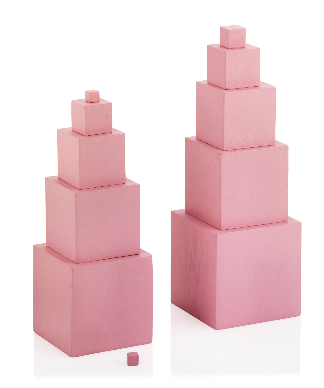 Montessori roosa torn – suuruste ja proportsioonide õppimiseks. Montessori roosa torn – suuruste ja proportsioonide õppimiseks.