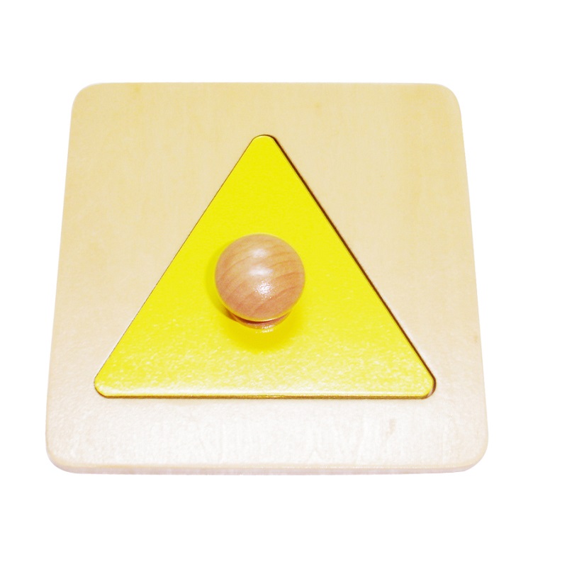 Montessori ühe kujundi nupupusle – ideaalne esimeseks geomeetriliste kujundite õppimiseks.