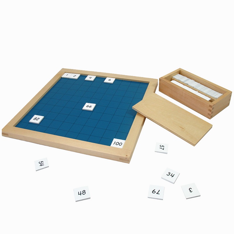 Montessori sajalaud numbrite õppimiseks 1-100