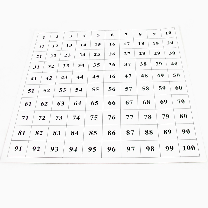 Montessori sajalaud numbrite õppimiseks 1-100