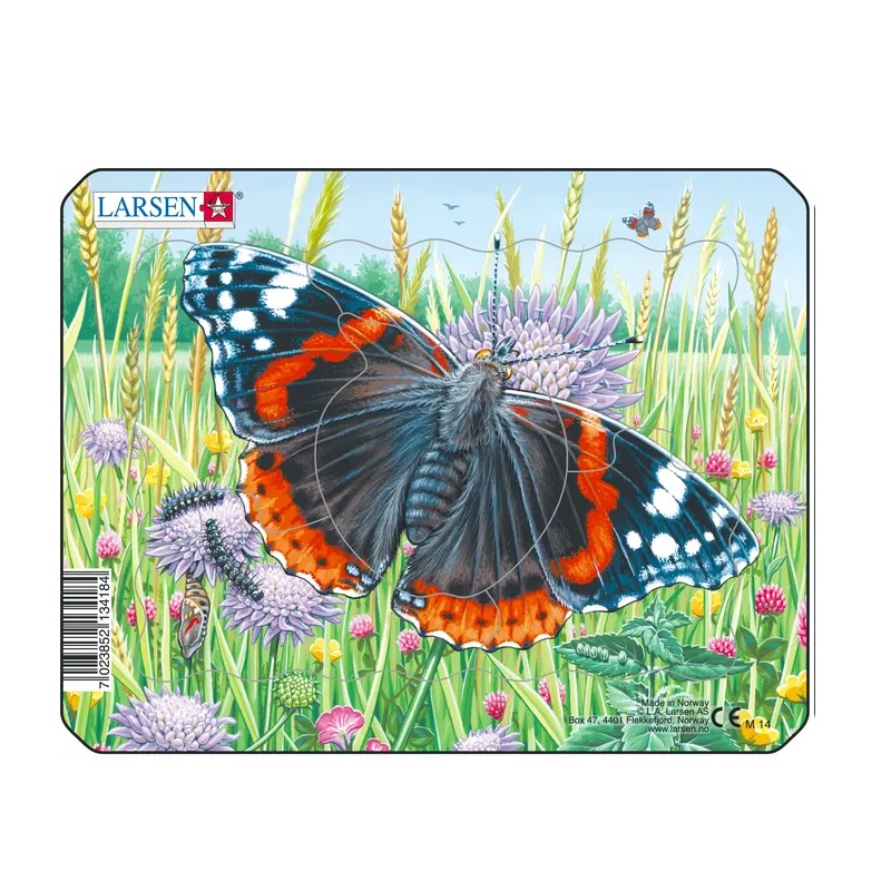 liblikaga realistlik pusle - admiral