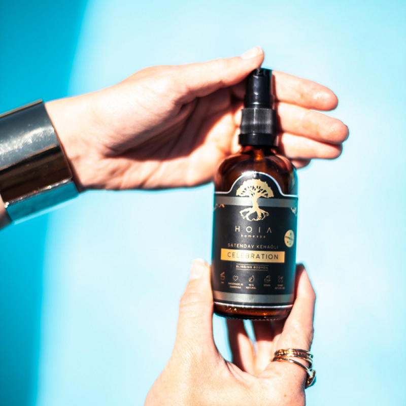 looduslik sädelev päevitusõli