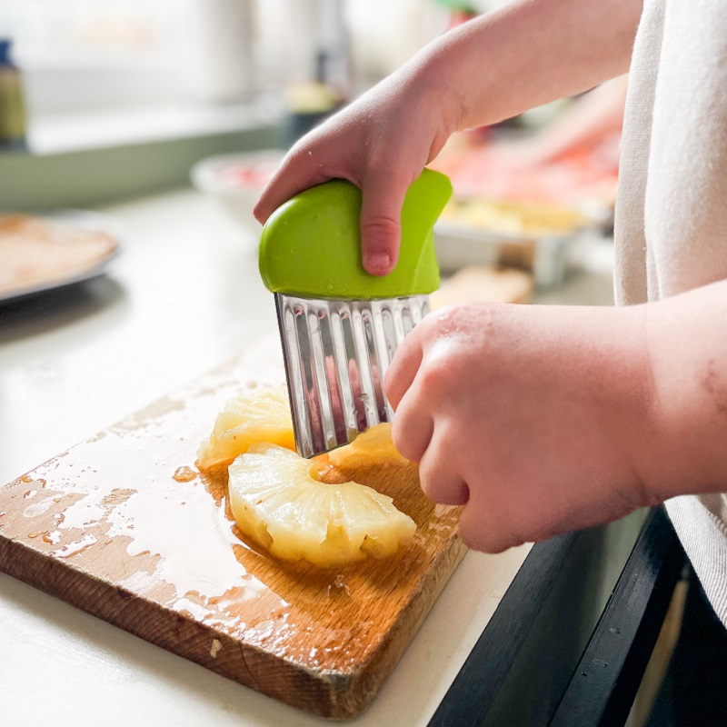 juurvilja puuvilja lõikur lastele siksak nuga plastiliininuga
