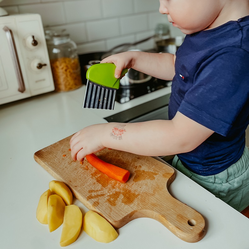 juurvilja puuvilja lõikur lastele siksak nuga plastiliininuga