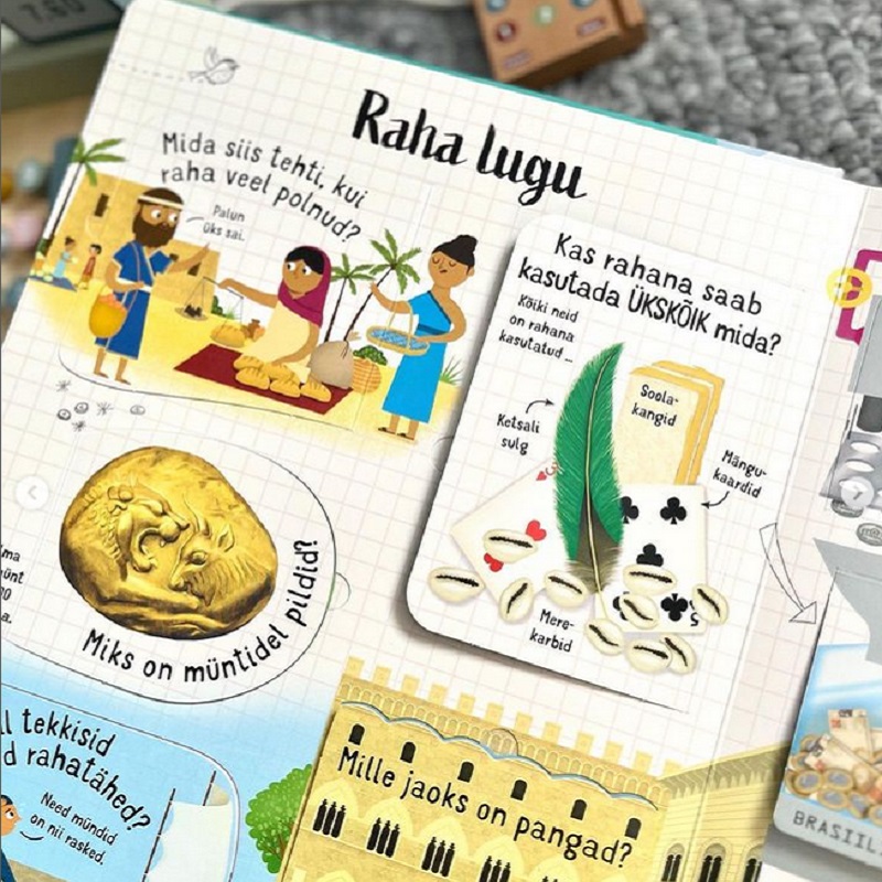 klapiraamat raha lastele