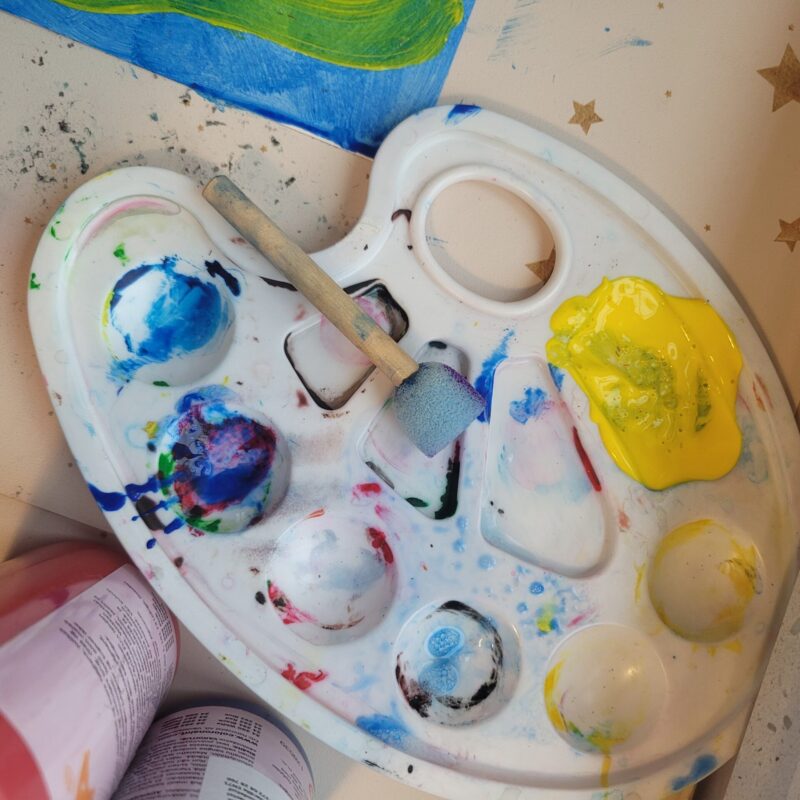 Svammpintslite komplekt, 4 tk