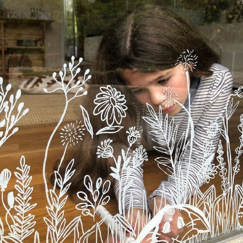 valge vedel kriidimarker klaasile, tahvlile, kriidipindadele