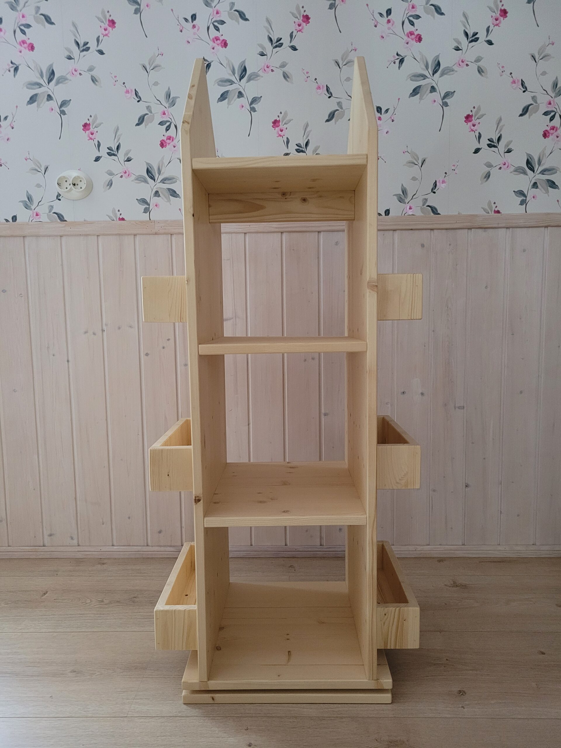 Puidust raamaturiiul pöörlev (14)