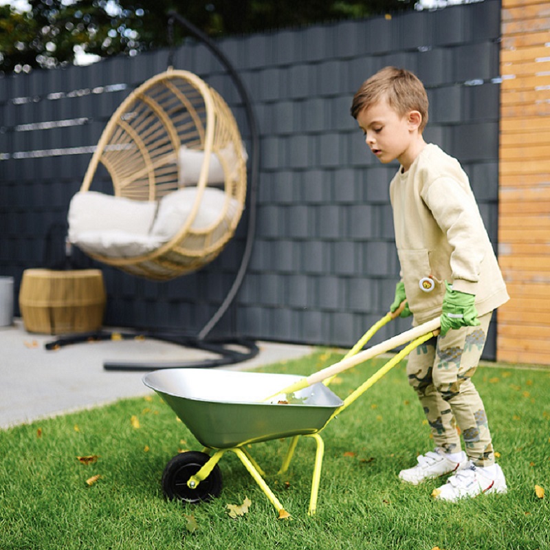 Aiatööriistade komeplekt aiatööriistade komplekt lapsele aiakäru reha labidas töökindad lastele metallist