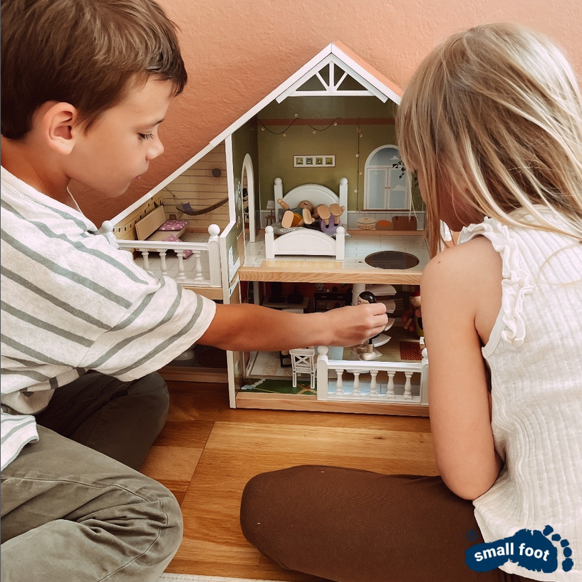 puidust nukumaja koos mööbliga mängumaja kahekordne maja lastele