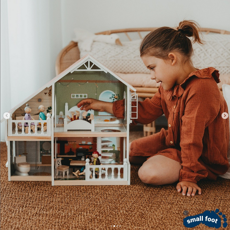 puidust nukumaja koos mööbliga mängumaja kahekordne maja lastele