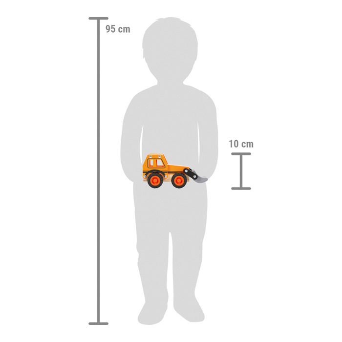 puidust ekskavaator suurte kummiratastega rajad ja masinad lapsele mängimiseks kingituseks
