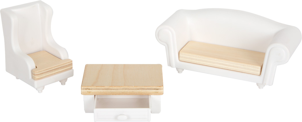 suur puidust kolmekordne mängumaja nukumaja mööbliga