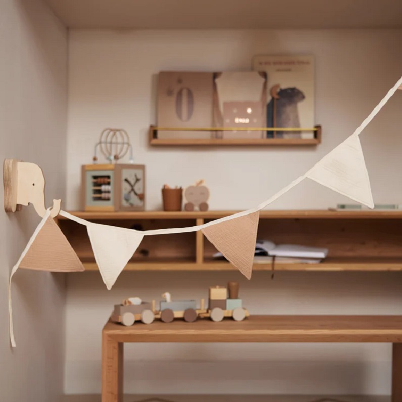 Lipukett kangast riidest lippudega kett peokett kaunistus lapse sünnipäevale