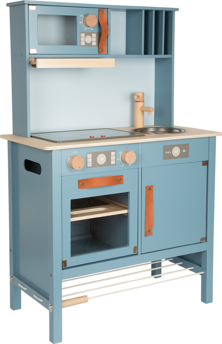 Puidust mänguköök koos töövahenditega sööginõudega laste köök toiduained mänguköök