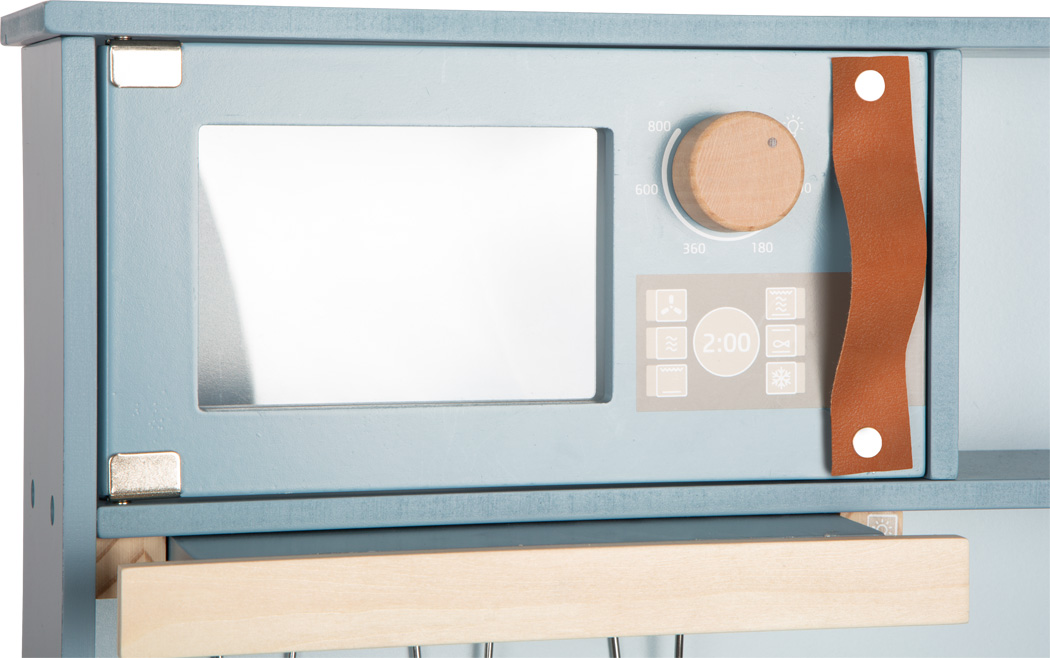 Puidust mänguköök koos töövahenditega sööginõudega laste köök toiduained mänguköök