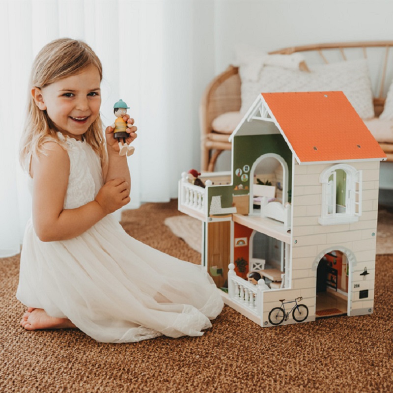 puidust nukumaja koos mööbliga mängumaja kahekordne maja lastele