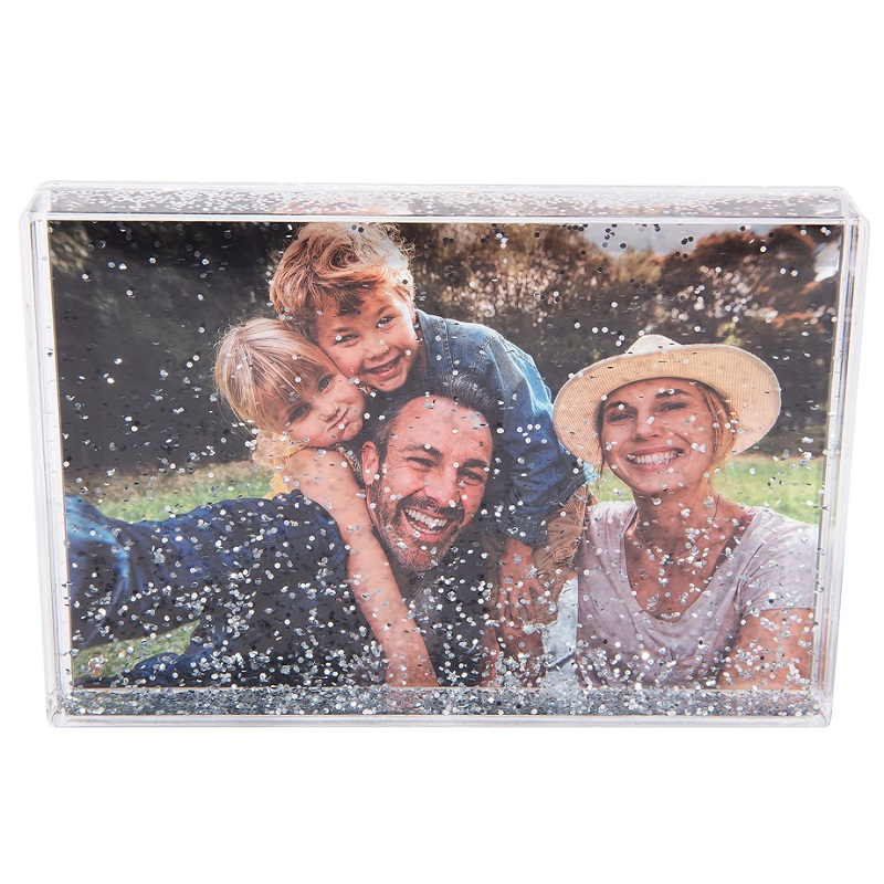 vahetatava pildiga fotoga pildiraam langeva lumega jõulukingitus töökaaslasele lapsele vanavanematele tüdrukule poisile