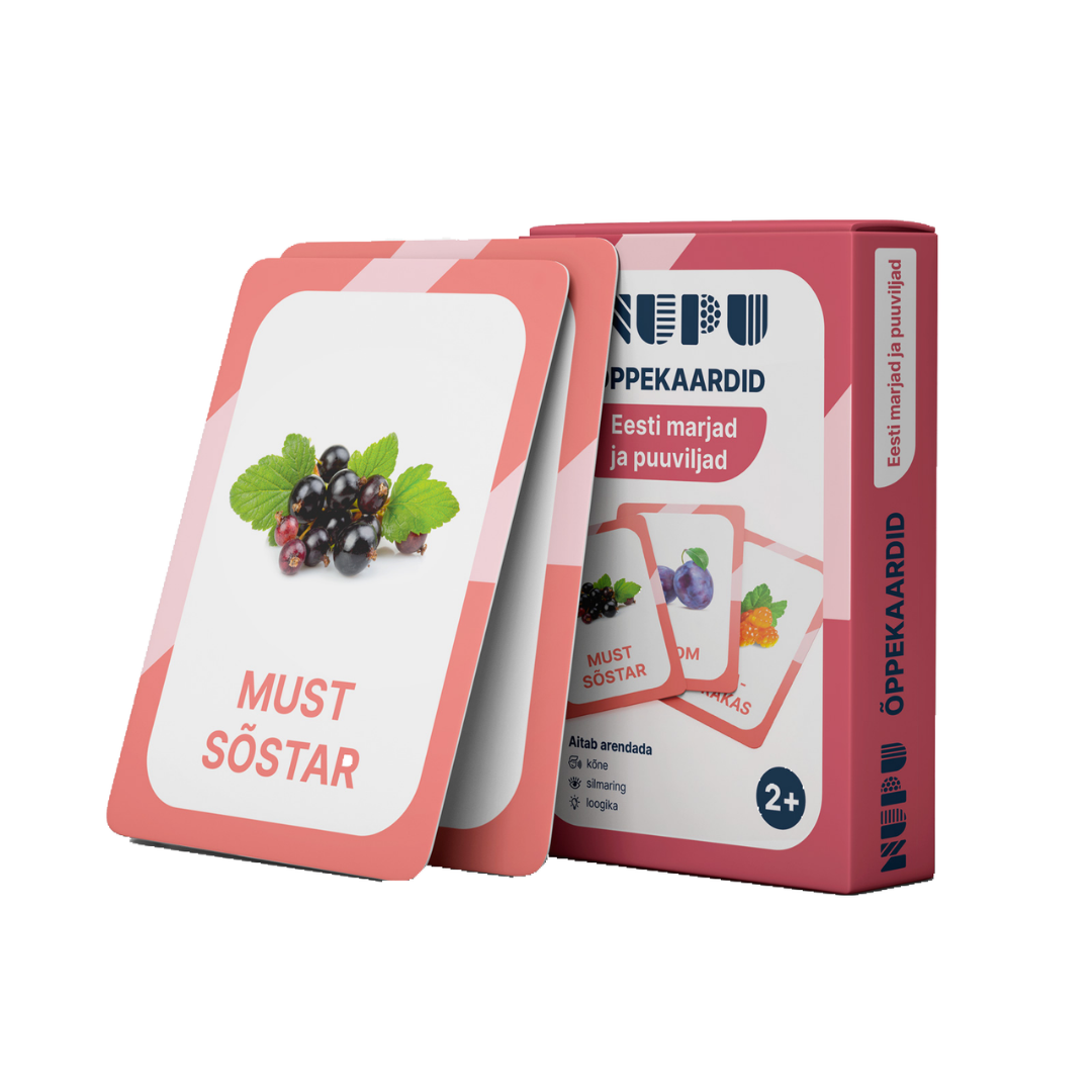 õppekaardid Eesti marjad puuviljad loodusõpe realistlikud pildid tegevuskaardid