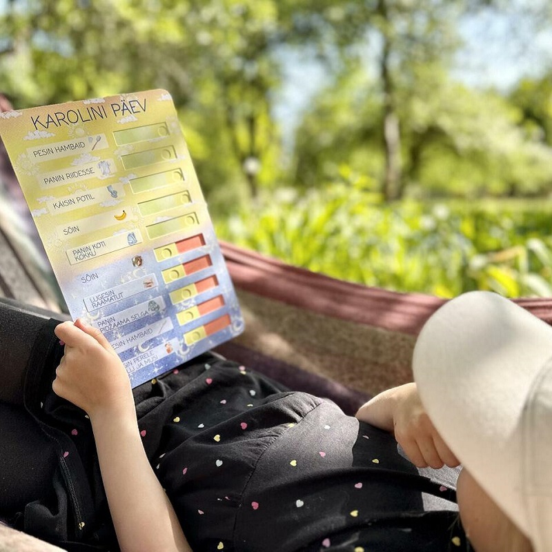 rutiinitabel päevarutiin rutiinikaardid lapsele