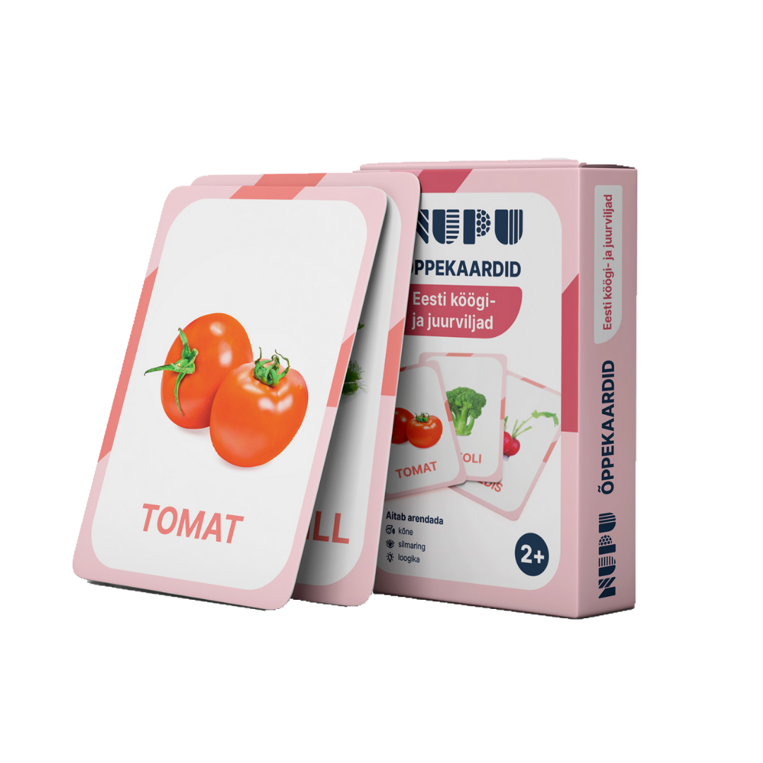 õppekaardid Eesti köögiviljad juurviljad realistlikud pildid