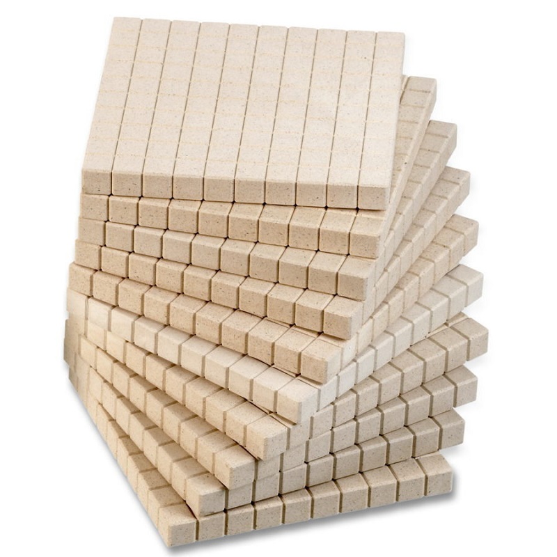 Montessori pedagoogika õppevahend puidust kuldsed helmed sajaplaadid