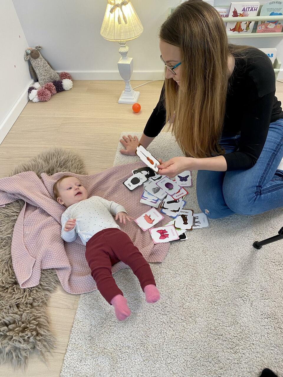 õppekaardid värvid kontrastid beebidele arendav tegevus