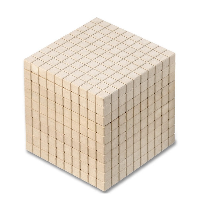 Montessori pedagoogika õppevahend puidust kuldsed helmed tuhandekuup