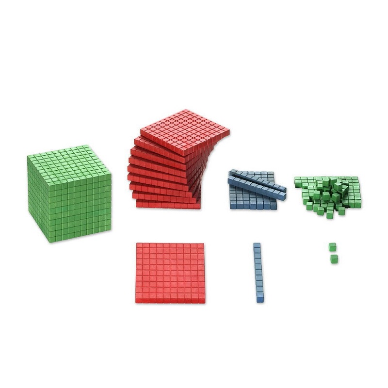 Montessori õppevahend puidust kuldsed helmed kümnendsüsteem