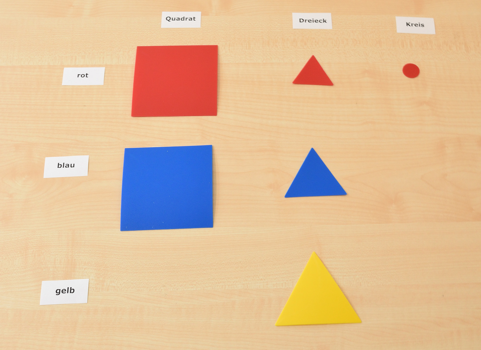 Montessori pedagoogika õppevahend geomeetrilised vahendid puidust karpides matemaatika kujundid kolmnurk ring ruut