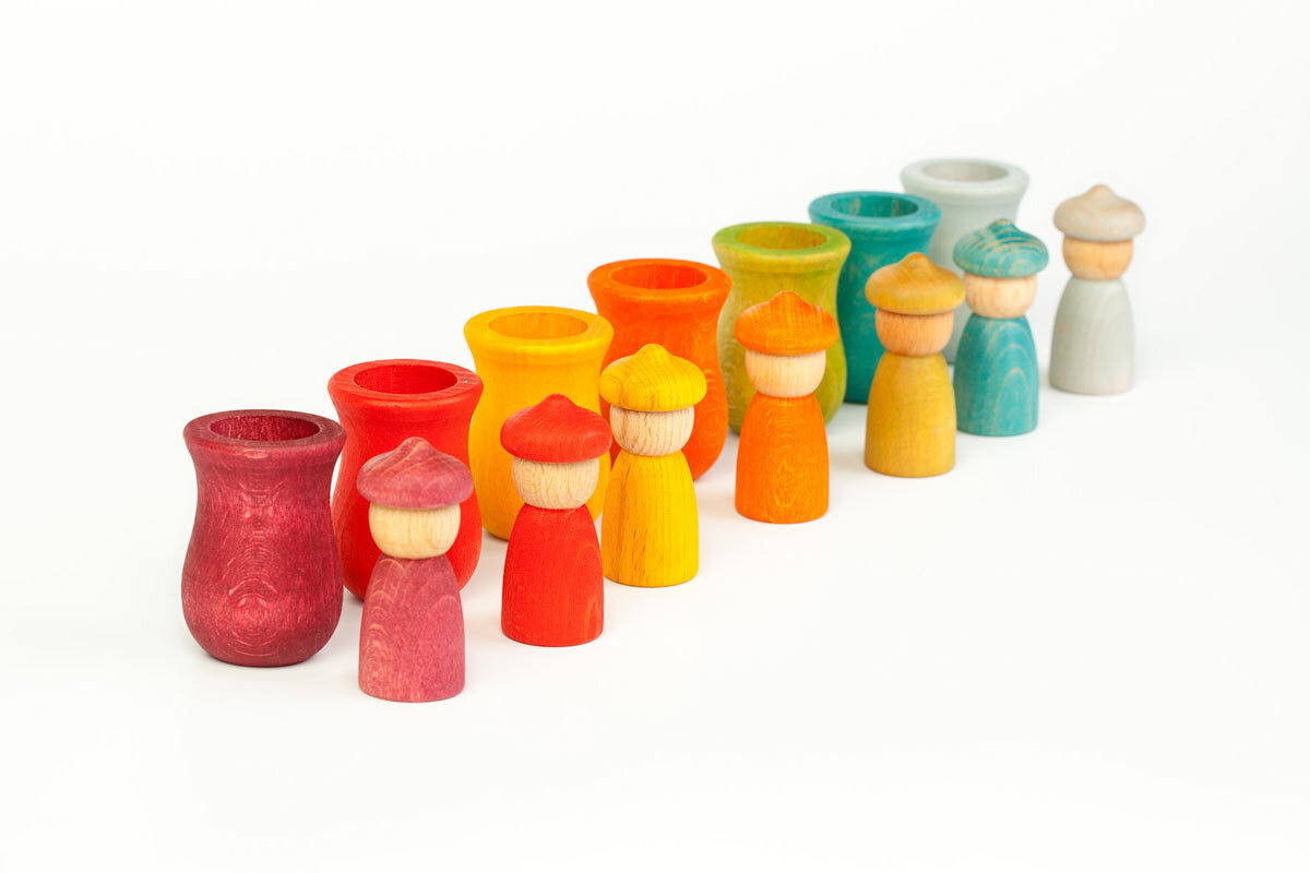 Grapat puidust nädala kalender igavene kalender nädalapäevade õppimine puidust mängufiguurid Nins