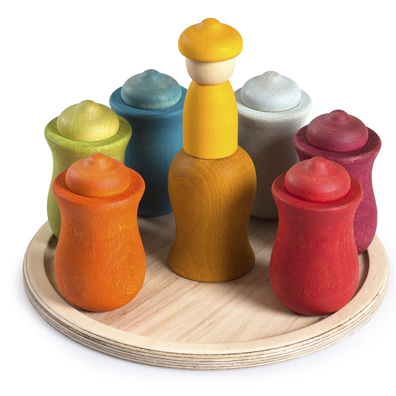 Grapat puidust nädala kalender igavene kalender nädalapäevade õppimine puidust mängufiguurid Nins