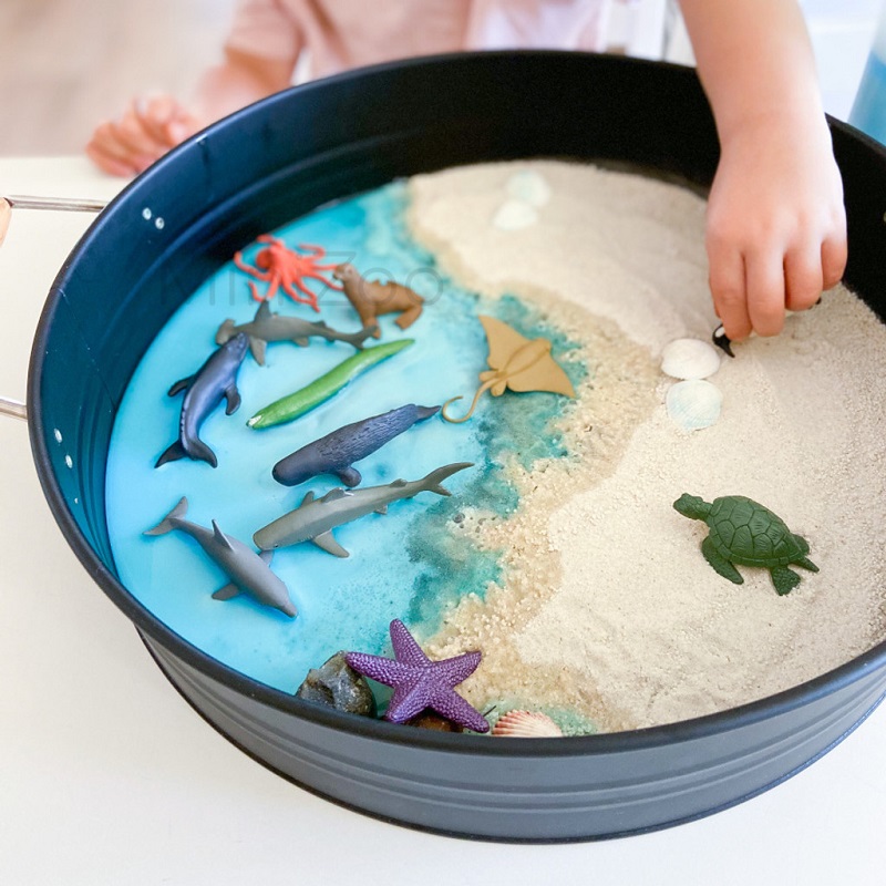 veeloomad ookeanis elavad loomad kalad delfiin hai kaheksajalg minifiguuride realistlikud loomafiguurid komplekt