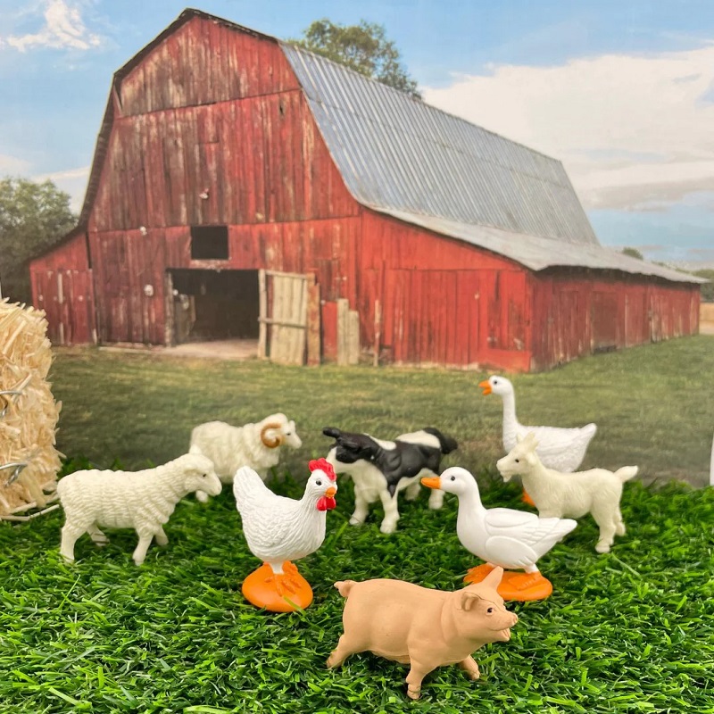 taluloomade realistlikud loomafiguuride komplekt taluloomad koduloomad loomalapsed loomafiguurid