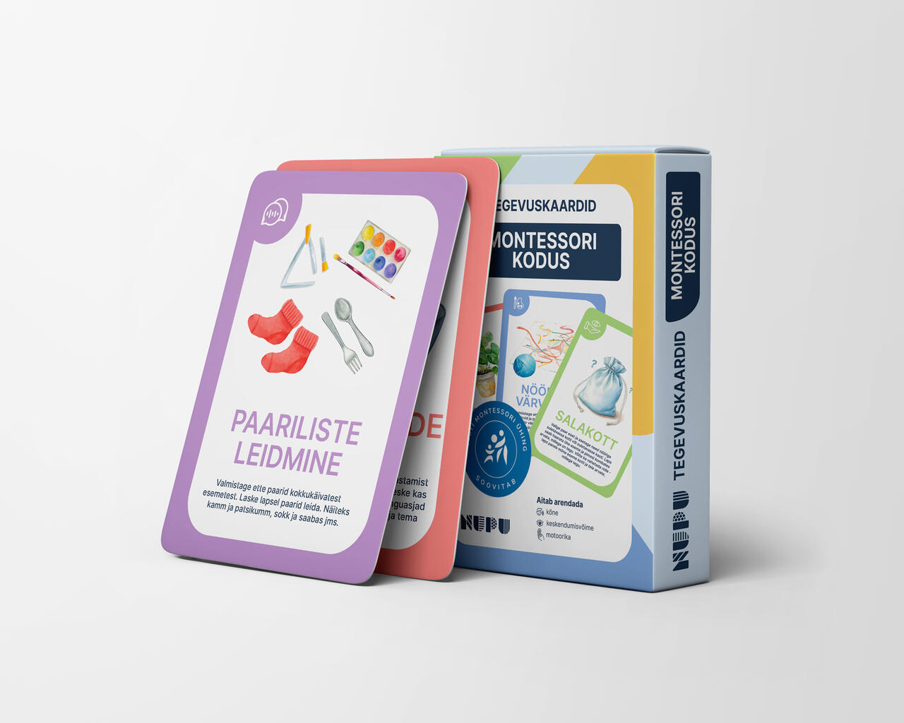 Montessori tegevused mängud lapsele Eesti Montessori Ühing Nupu õppekaardid tegevuskaardid mängukaardid