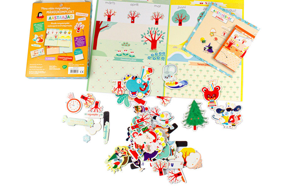 magnetitega mängukomplekt aastaajad kevad suvi sügis talv magnetmäng kaasaskantav mäng