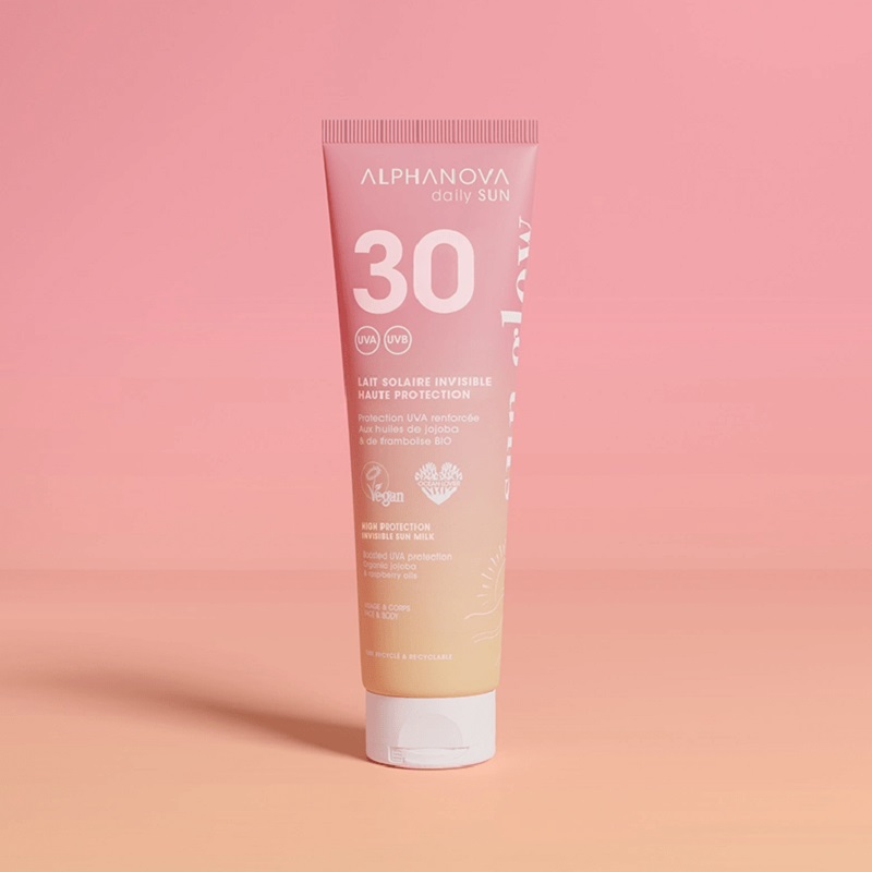 Veekindel Alphanova SPF30 päikesekreem orgaaniline, vaarikaseemne ja jojobaõliga looduslik kogu perele lastele päikesekaitse päevitamine