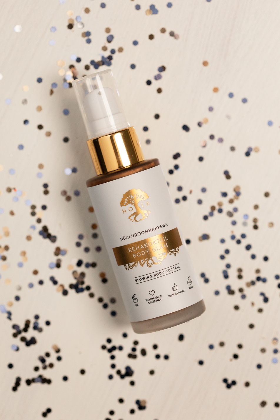 Superniisutav ja sädelev losjoon kogu kehale looduslik sädelev kehakreem hoia homespa eesti looduskosmeetika