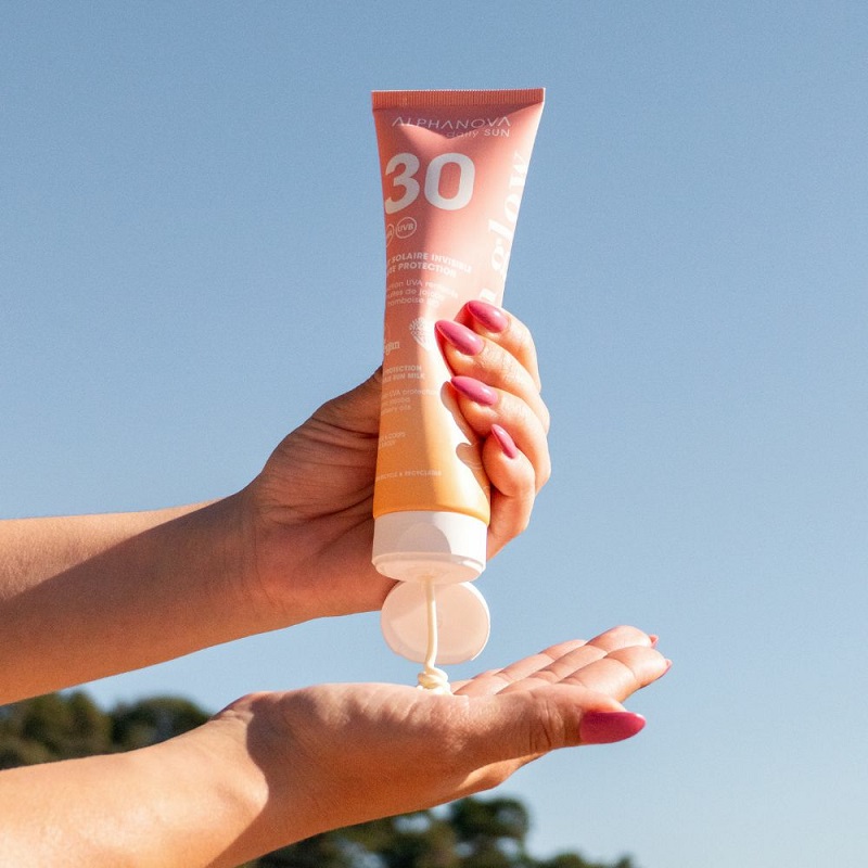 Veekindel Alphanova SPF30 päikesekreem orgaaniline, vaarikaseemne ja jojobaõliga looduslik kogu perele lastele päikesekaitse päevitamine