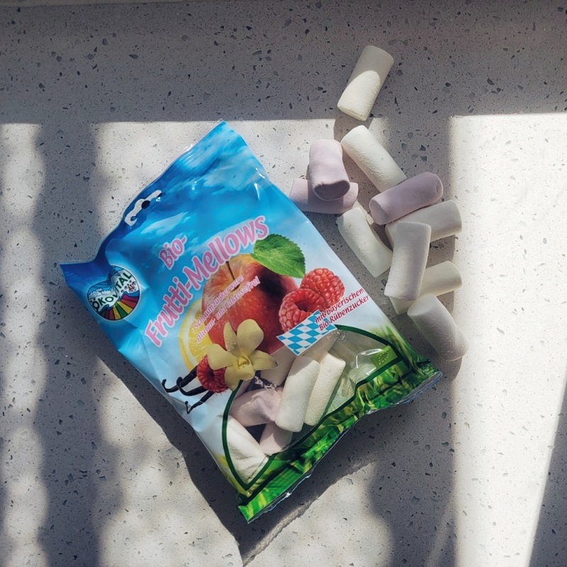 orgaanilised tervislikumad vahukommid kommid lastele looduslik Ökovital bio Frutti mellows