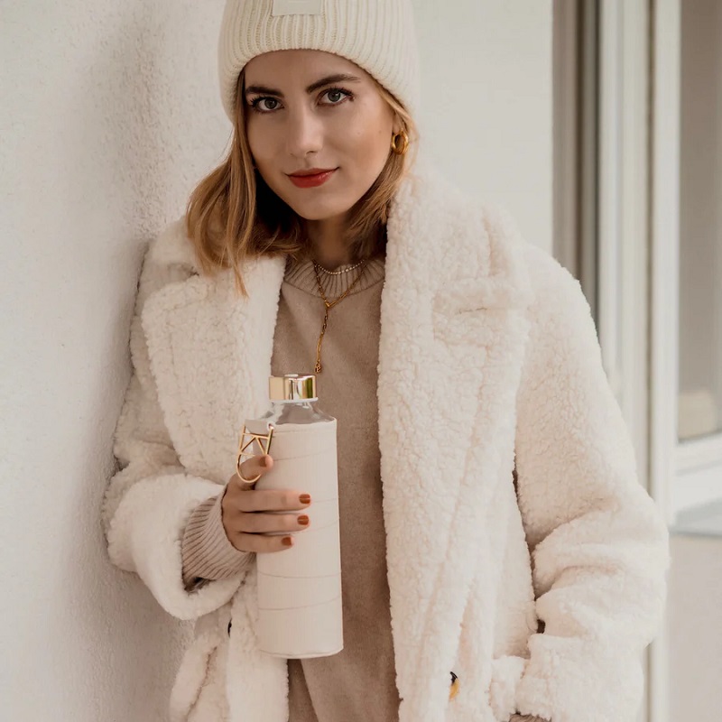 EQUA klaasist kotiga joogipudel pudel laste joogipudel veepudel