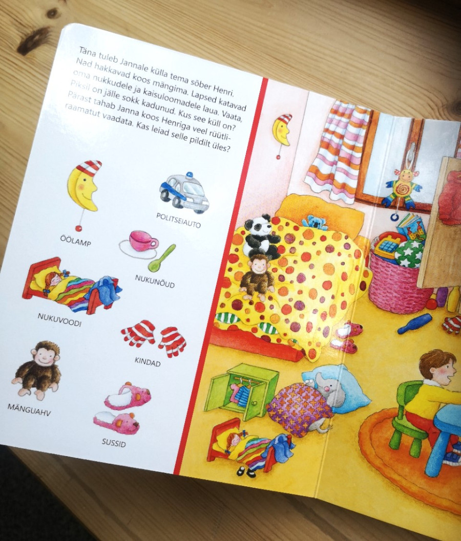 "Otsi ja uudista! Lapse maailm!" realistliku sisuga raamat papplehtedega kõvade lehtedega